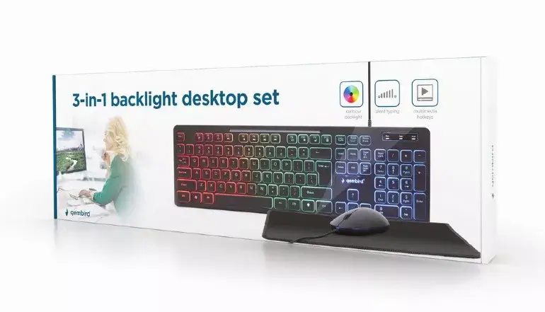 Gembird KBS-UML-01 wired keyboard with mouse Photo 7