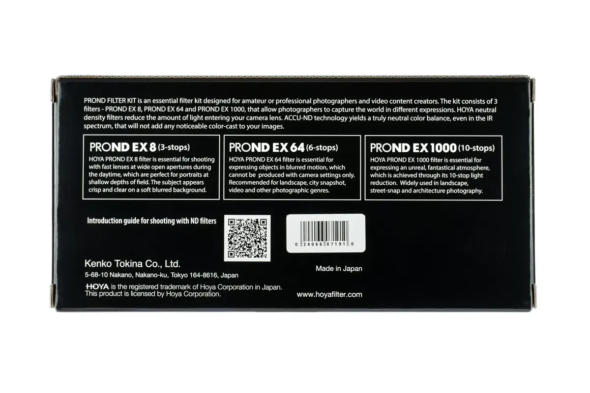 Camera filter set Hoya PRO ND EX Filter Kit Photo 5