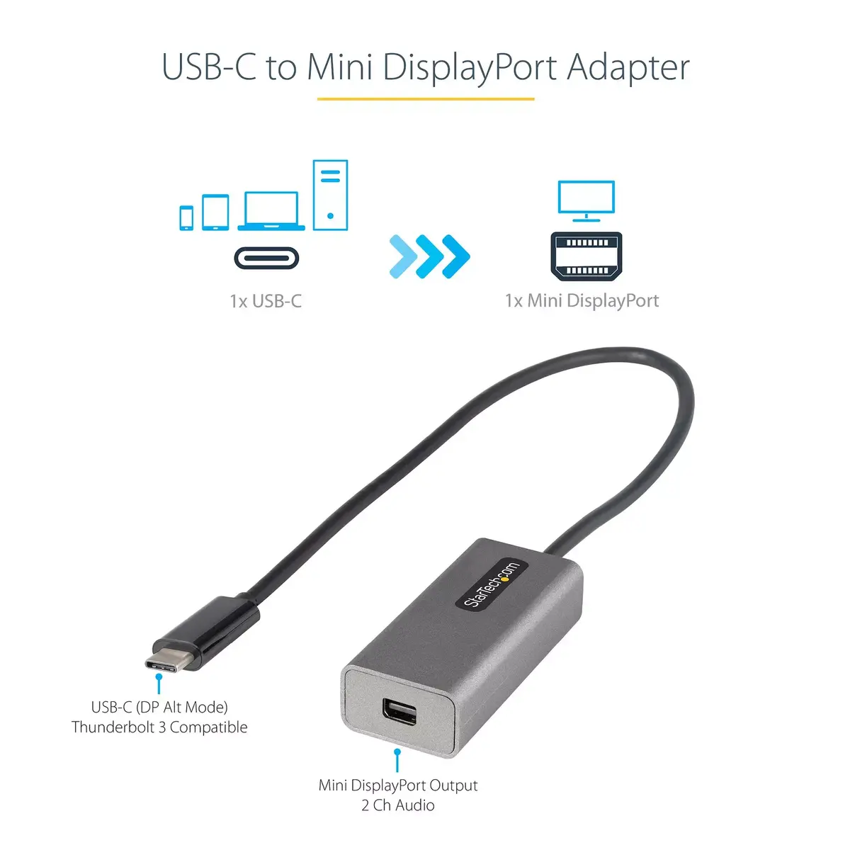 USB C to Mini DisplayPort Adapter StarTech CDP2MDP Photo 4