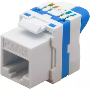 Кейстоун-джек TECHLY CAT 6a IWP-MD C6A/U U/UTP белый, 30.7×16×14.6 мм