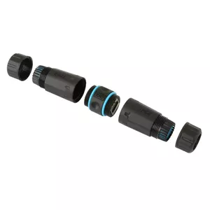 Cable gender changer RJ-45 Techly IWP-MD C6-IP68T Black, RJ-45 female to RJ-45 female, plastic housing, IP68, 30×136×30 mm