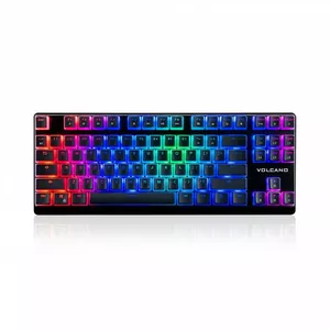 Modecom Volcano Lancano Lanparty Pudding RGB mehāniskā tastatūra (Outemu Blue), melna