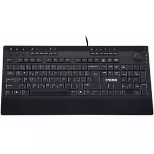 Crono CK2111 - multimediju tastatūra, CZ / SK, USB, melna