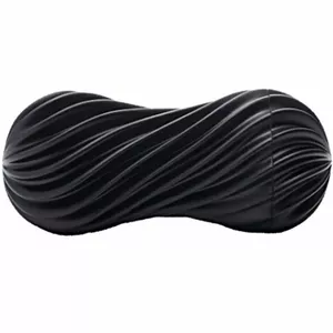 Masturbators TENGA Pocket Black Elastomer, atkārtoti lietojams TPE/PP, garums 17.6 cm, ievades dziļums 16.5 cm, Ø 1.3 cm