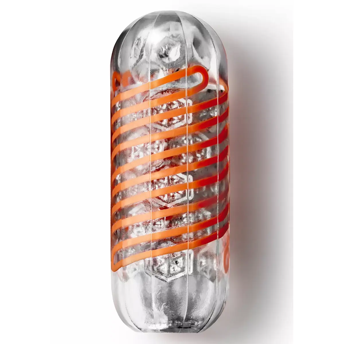 Мастурбатор TENGA Pocket Transparent Elastomer Orange Spinner Photo 4