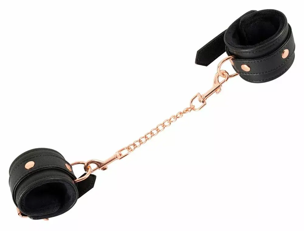Наручники Bad Kitty Leather Black — 15–21 см Photo 3