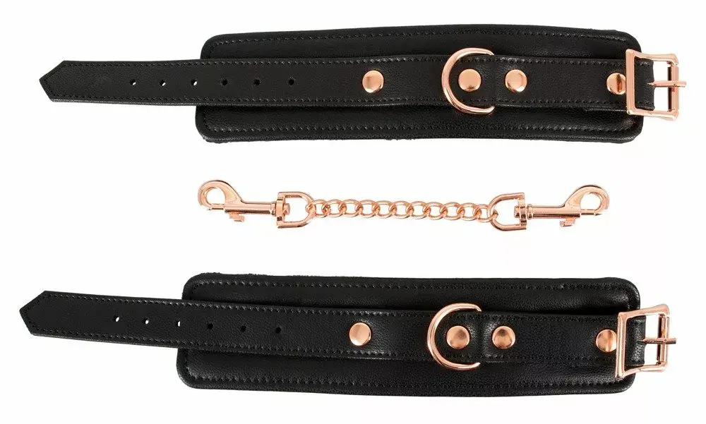 Наручники Bad Kitty Leather Black — 15–21 см Photo 6