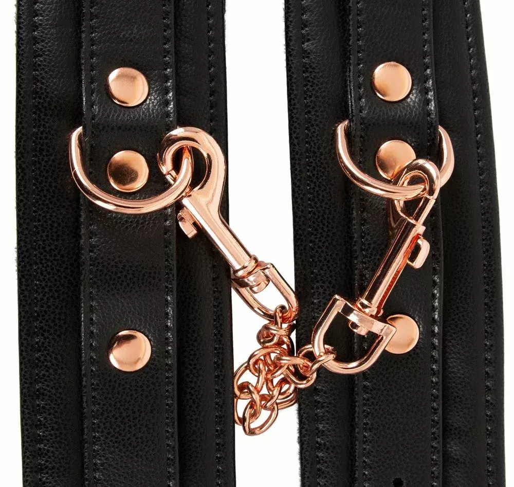 Наручники Bad Kitty Leather Black — 15–21 см Photo 8