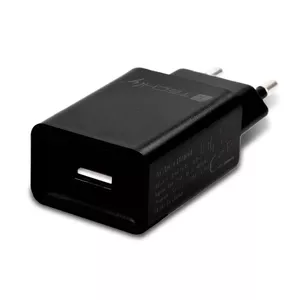 Wall Charger TECHLY 5V 2.4A USB-A (AC 110–240V) — 1× USB 2.0, Black