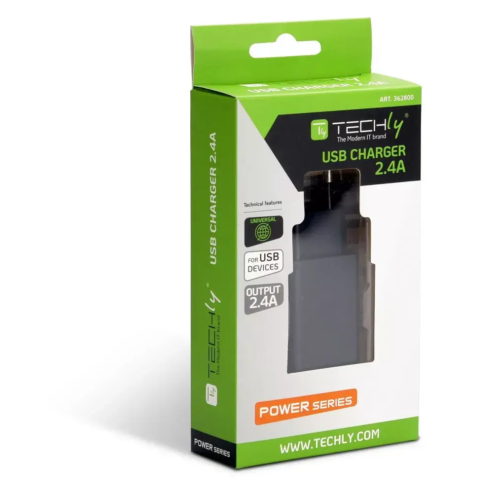 TECHLY USB-A Wall Charger 5V 2.4A Photo 2