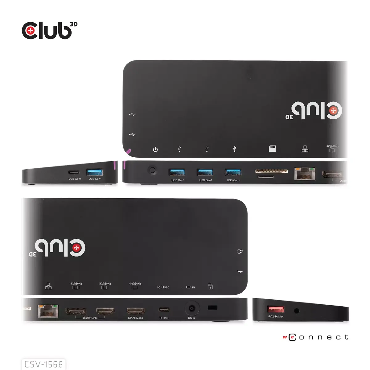 Doku stacija CLUB3D USB Gen1 Type-C Triple Display DP Alt mode Photo 3