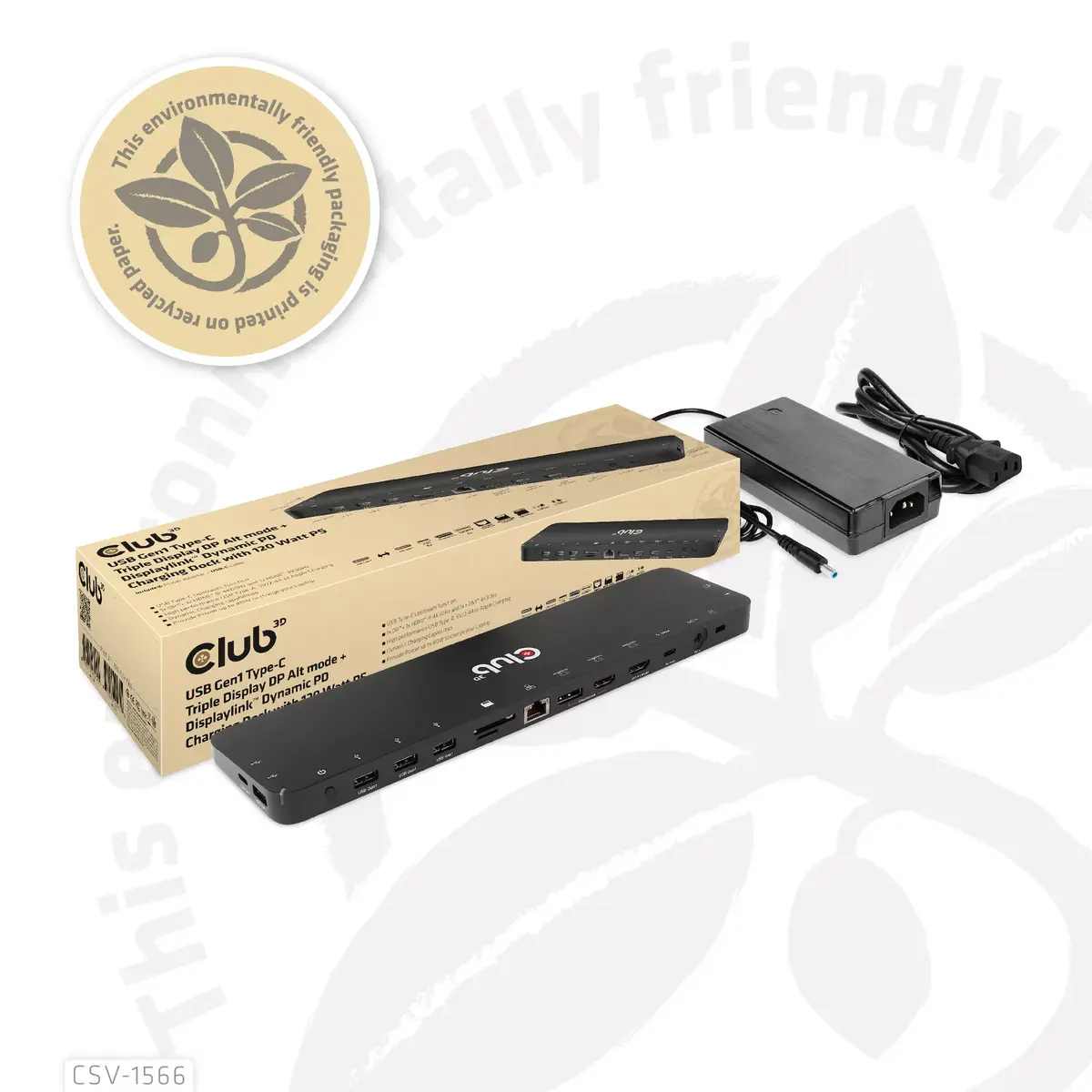 Doku stacija CLUB3D USB Gen1 Type-C Triple Display DP Alt mode Photo 15