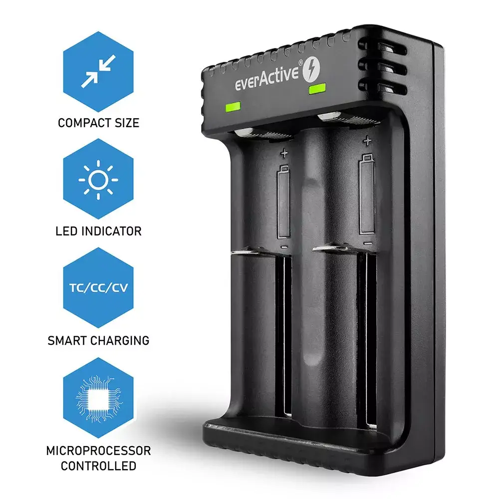 Akumulatoru lādētājs everActive LC200 — 2 vietas USB Photo 2