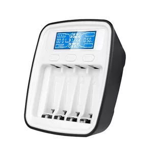 everActive NC-1000M battery charger for AA and AAA household batteries, AC, USB 5V/2A, LCD display