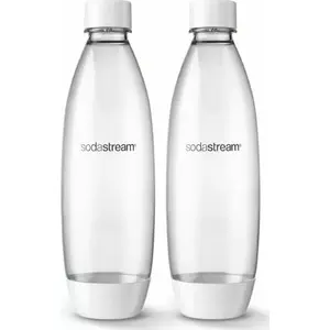 SODASTREAM replacement carbonating bottles Fuse White 1 L, set of 2