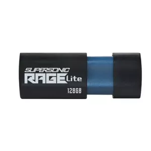 USB флеш-накопитель PATRIOT Supersonic Rage Lite 128 ГБ USB Type-A 3.2 Gen 1, 180 МБ/с, синий/черный