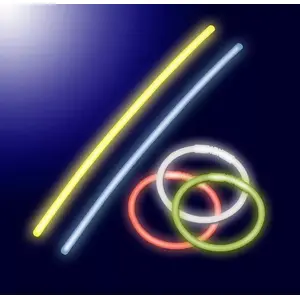 Glow stick Olympia FLS 30221 / 25 — 7 colours, 5×5 mm cross-section, 200 mm length, pack of 25