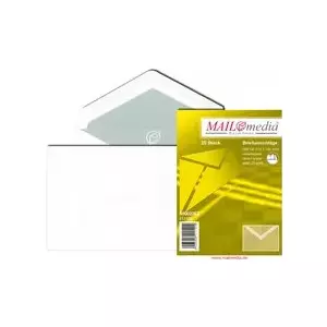 MAILmedia Briefumschlag Offset weiß, C6, ohne Fenster 70 g-qm, naßklebend, Eigengewicht: ca. 2,8 g (21268-0)