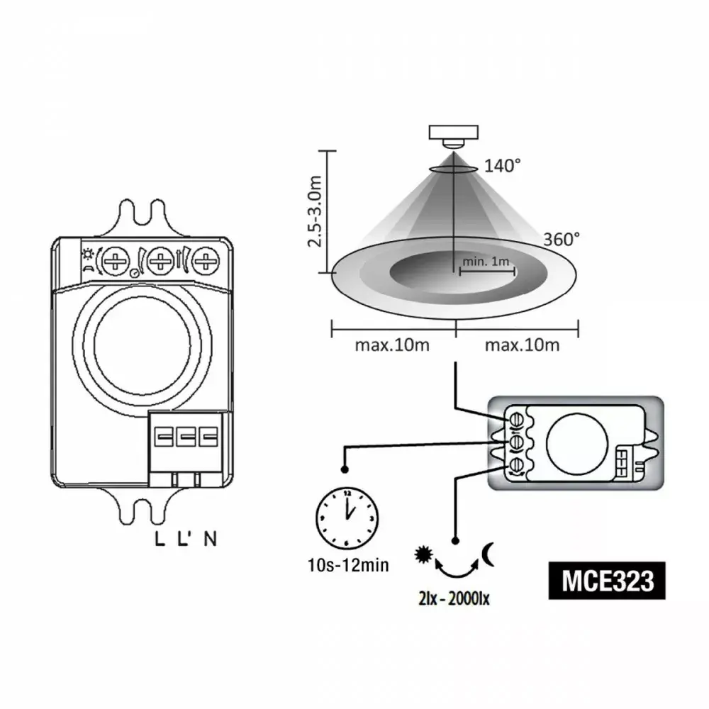 MACLEAN MCE323 Kustības un krēslas sensors Photo 5