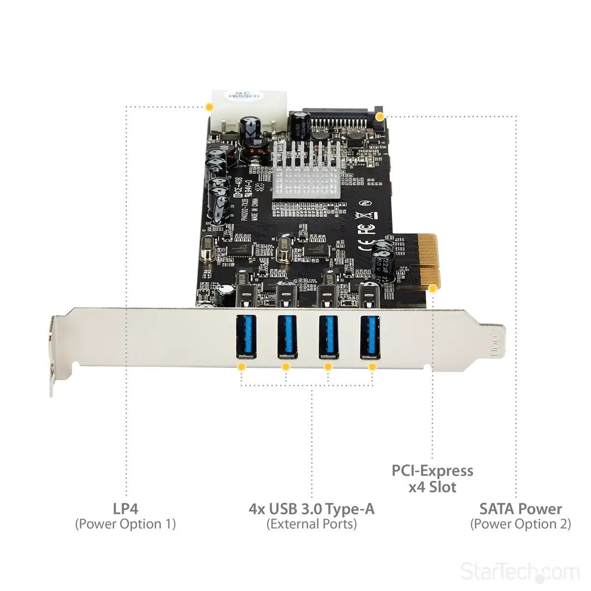 USB 3.0 PCIe karte StarTech.com PEXUSB3S44V Photo 12