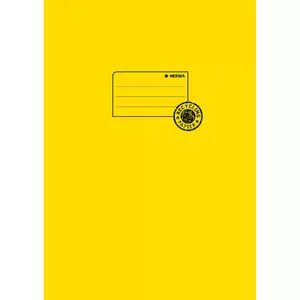 Exercise book cover paper HERMA A4 yellow 100% wastepaper