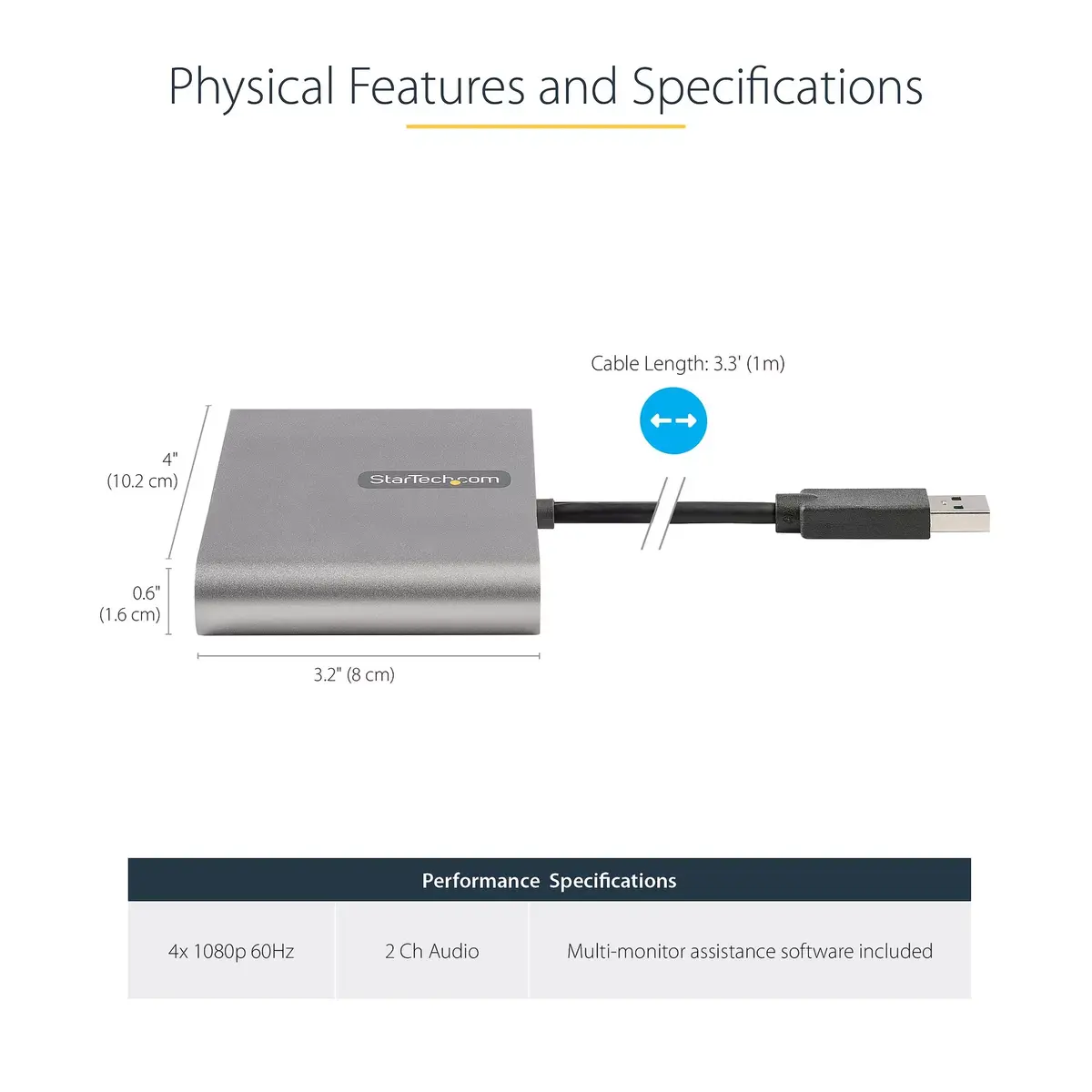 StarTech USB 3.0 uz Quad HDMI adapteris USB32HD4 Photo 5
