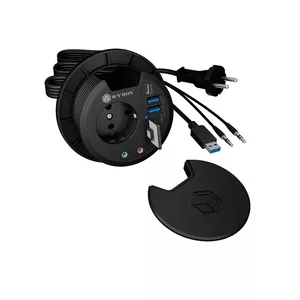 Socket Outlet ICY BOX IB-HUB1430-CR Black