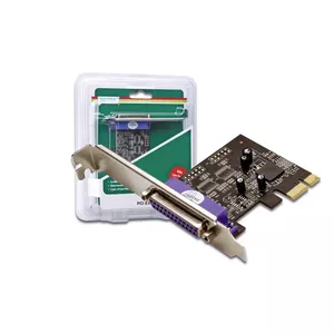 Parallel interface card DIGITUS DS-30020 PCIe, 1x DB25, OXPCIe952 chipset, SPP, 2.5 Mbit/s, black
