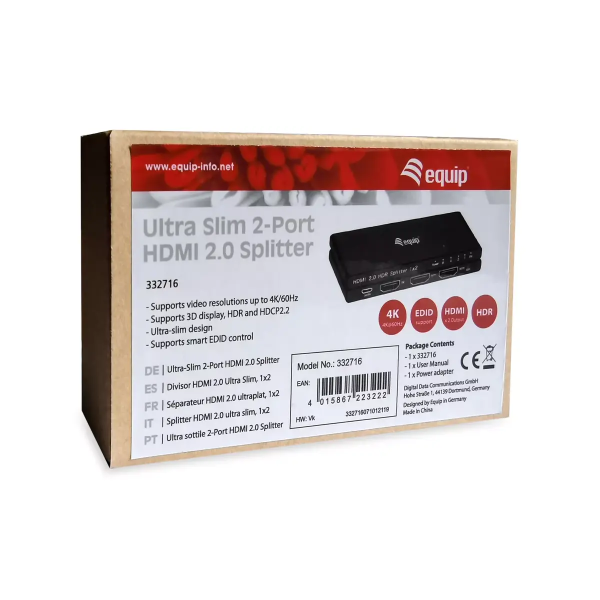 HDMI Splitter Equip Ultra Slim 2-Port Photo 5