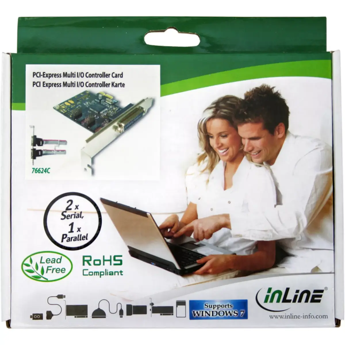 InLine Interface Card 1 Port 25 Pin Parallel + 2 Ports 9 Pin Serial PCIe Photo 3