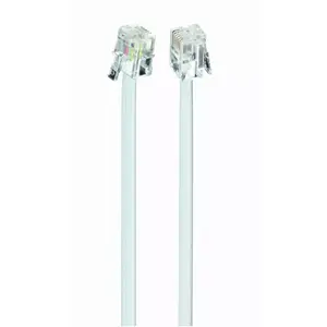 Telephone cable Gembird TC6P4C-10M RJ11 Flat 10m White