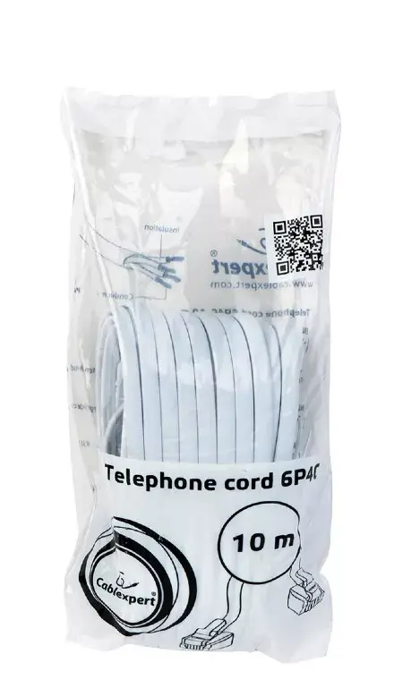 Telephone cable Gembird TC6P4C-10M Photo 3