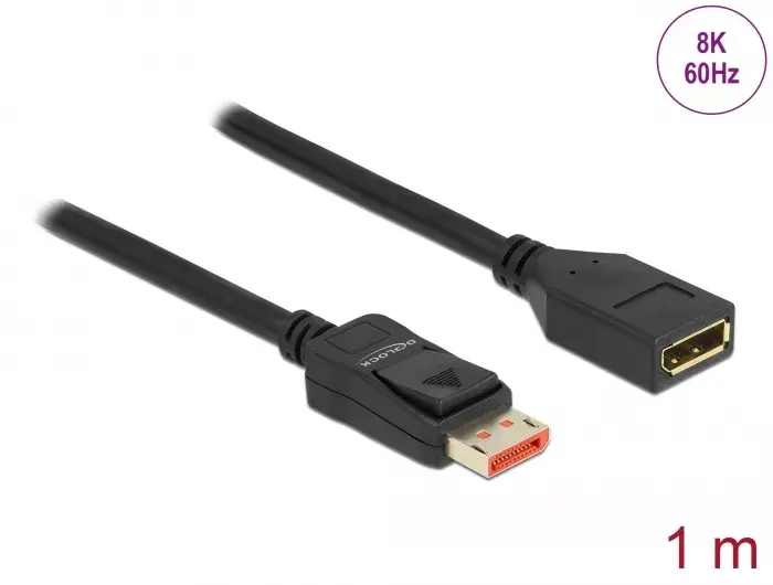 DisplayPort pagarināšanas kabelis DeLOCK 8K 60 Hz Photo 2