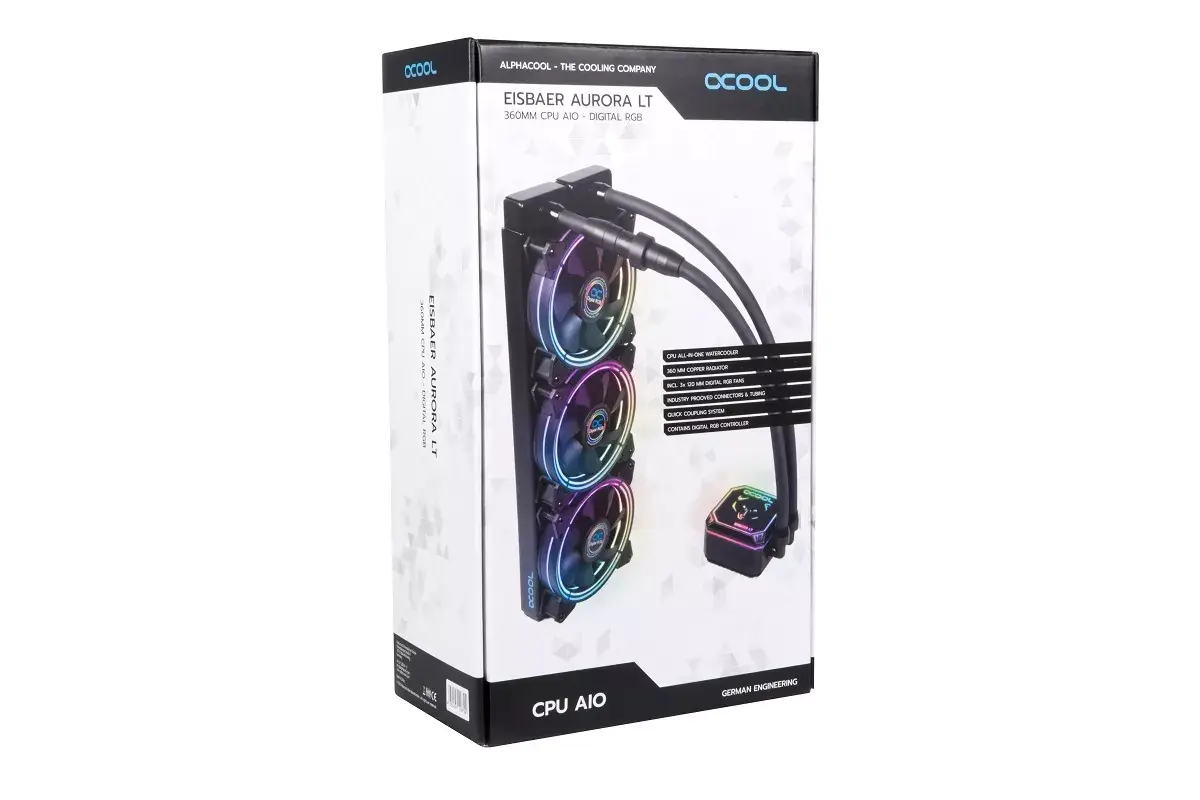Visi vienā šķidruma dzesētājs Alphacool Eisbaer Aurora LT360 Photo 10
