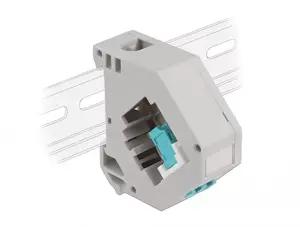 Модуль Keystone DELOCK 87194 с коннекторами LC–LC, aqua/серый/белый, 60.1×59.4×21.6 мм