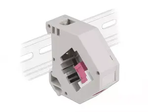 Keystone module DELOCK 87182 — SC to SC duplex adapter, grey/violet/white, 60.1×59.4×21.6 mm