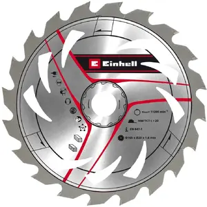 Circular saw blade EINHELL 165 x 1.6 x 20 mm, 24 teeth, carbide-tipped (49584759)