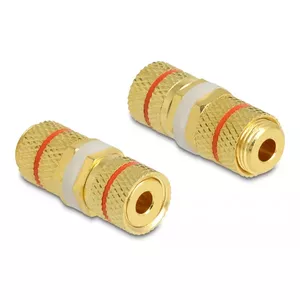 Wire connector DeLOCK 64143 2 x binding post Gold Red