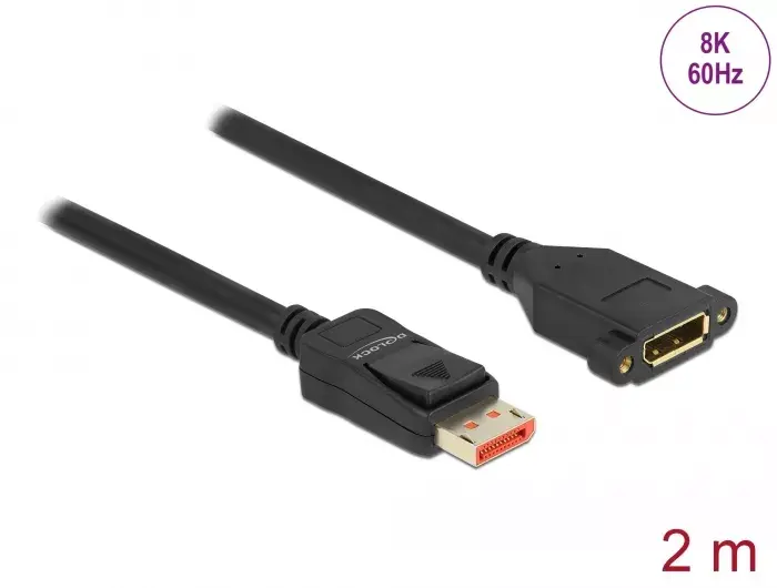 DisplayPort pagarinājuma kabelis DeLOCK 8K 60 Hz 2 m Photo 2