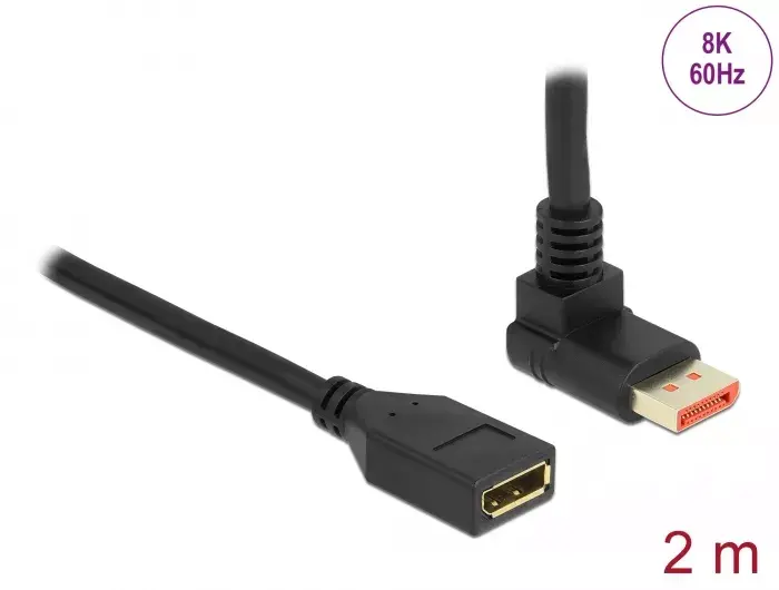 DisplayPort extension cable DeLOCK 90° upwards angled Photo 2