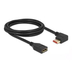 DisplayPort pagarināšanas kabelis DeLOCK 87075 2m 90° pa kreisi