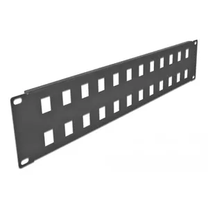 Keystone panel DeLOCK 19" Keystone Patch Panel 24 port 2U black