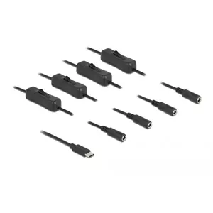 USB Type-C male to 4 x DC 5.5 x 2.1 mm female cable DeLOCK 86802
