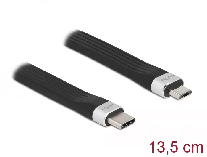 FPC Flat Ribbon Cable DeLOCK USB 2.0 Type-C to Micro-B Photo 2