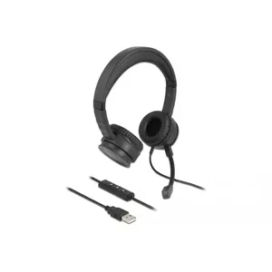Austiņas DeLOCK USB stereo ar kabeļa tālvadības pulti