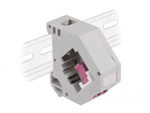 Кейстоун-модуль DELOCK 87195 с разъёмами LC–LC, серый/фиолетовый/белый, 60.1×59.4×21.6 мм