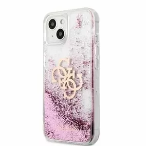 Guess Liquid Glitter Protective Case for Apple iPhone 13 Mini, Transparent Pink