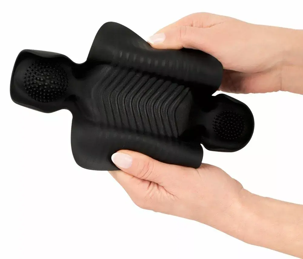 Masturbator Rebel Silicone Black — 3-segment vibrator Photo 7