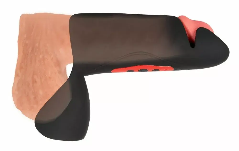 Masturbator Rebel Silicone Black — 3-segment vibrator Photo 11