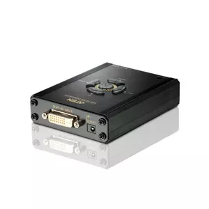Video signāla pārveidotājs ATEN VC160 — VGA ieeja uz DVI izeju, max 1600×1200, melns